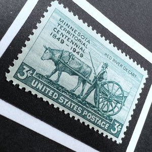 Minnesota Framed Postage Stamp Art 4x4 USA #981